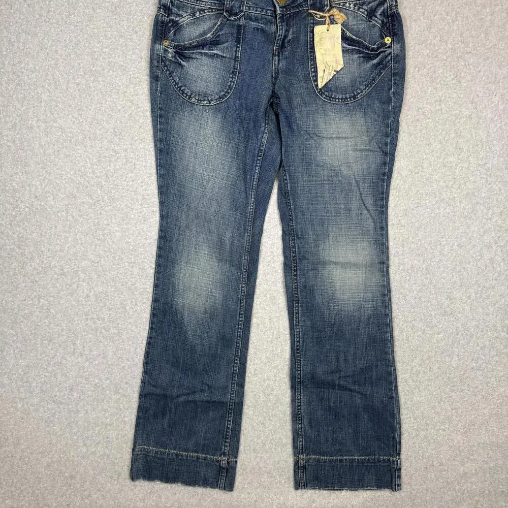 NEW LEI Teens Juniors Size 11 Bib Jeans Overalls Y2K NOS
